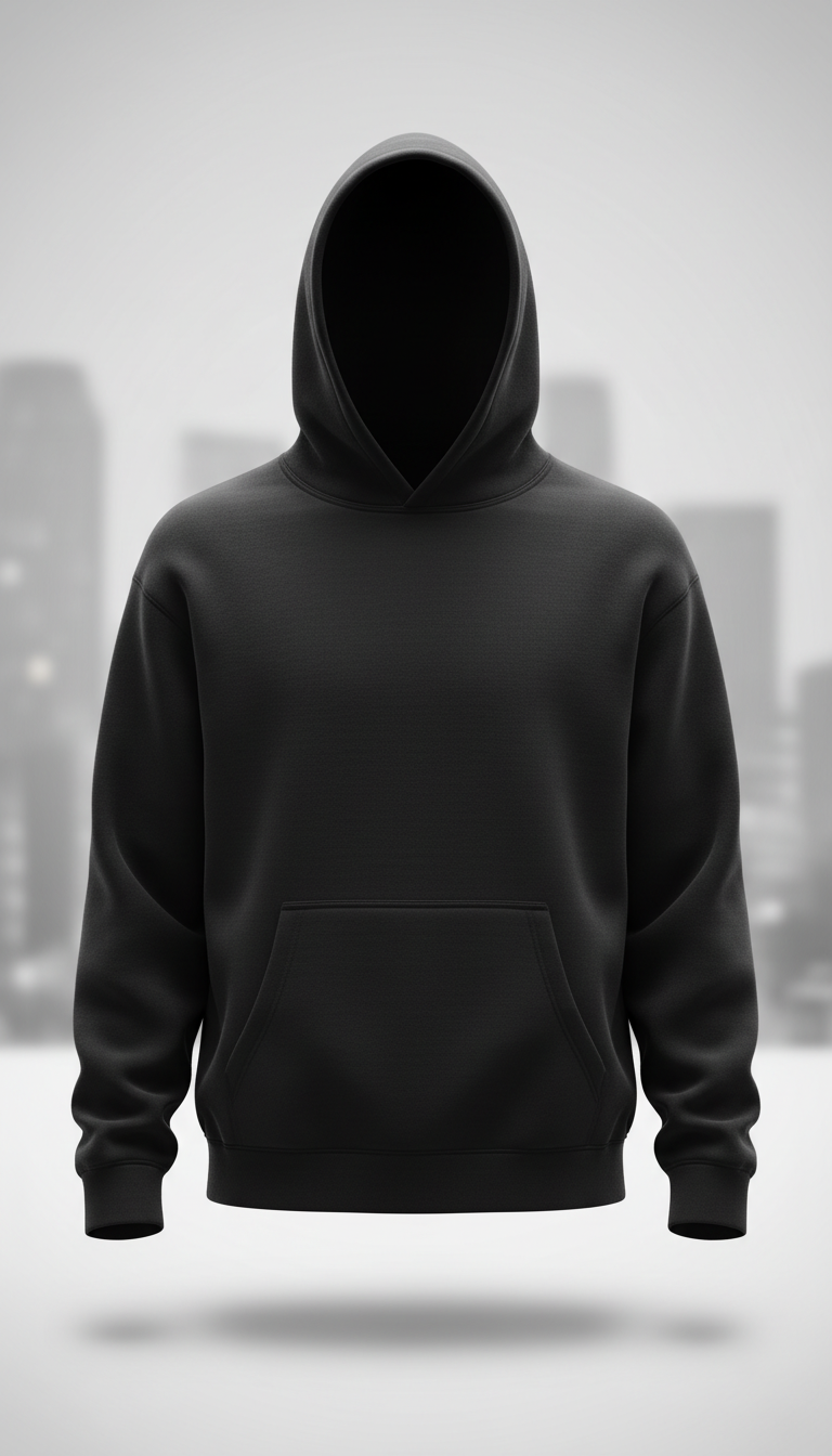 Urban Black Hooded Sweatshirt