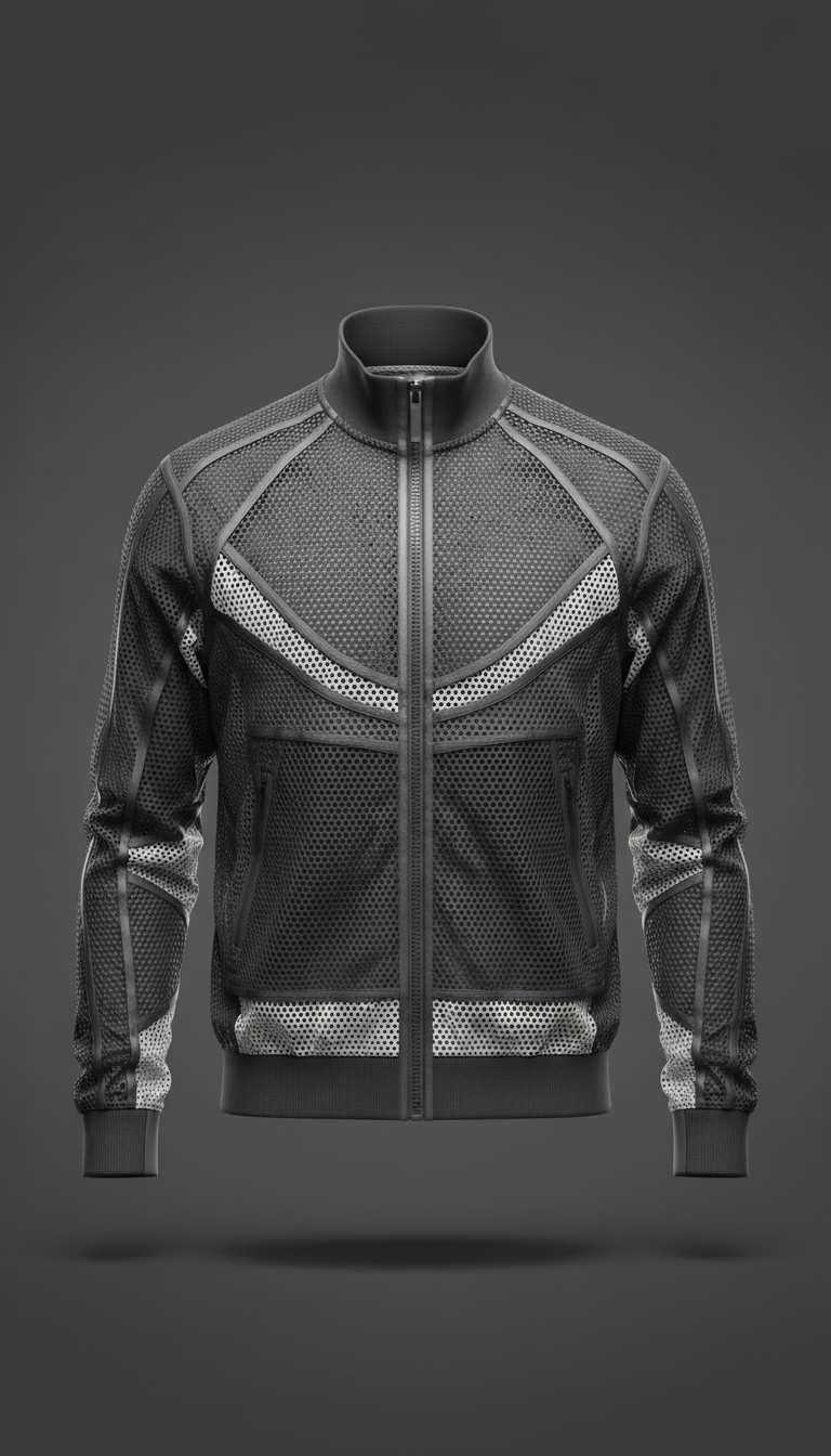 Layered technical mesh training jacket