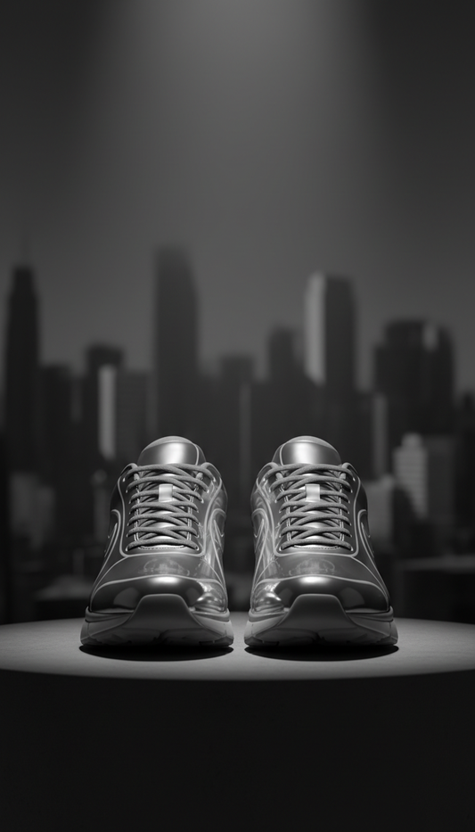 Chrome Highlight Athletic Sneakers