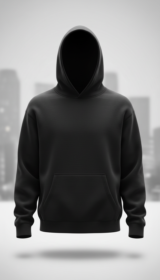Urban Black Hooded Sweatshirt