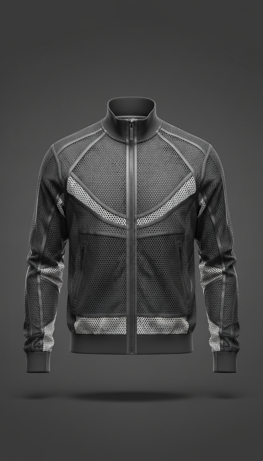 Layered technical mesh training jacket