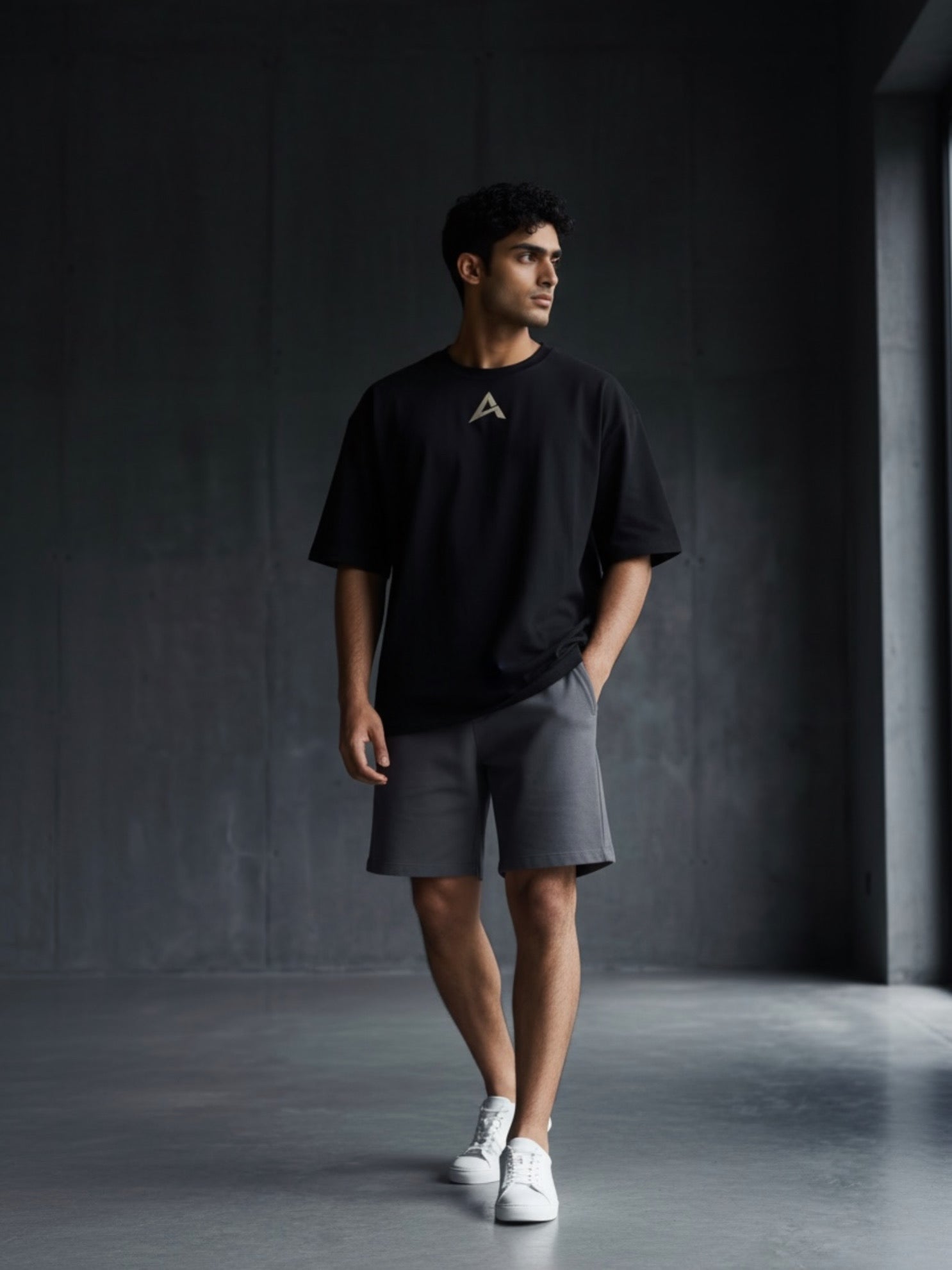 Drop Shoulder Tee - Black